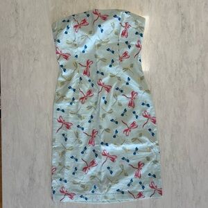 Strapless Dress with Dragonfly Print, size 9 fits like a size 6